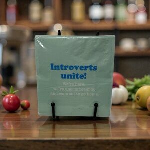 Introverts Unite! Blue and White Party Napkins Set of 40